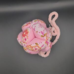 Gripping Ball Fabric Floral Pink Baby Toy Sensory Motor Skills